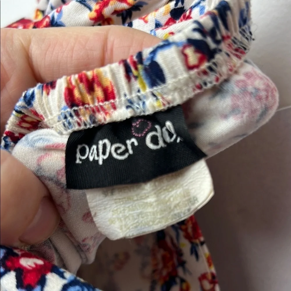 Floral Kids Romper with Sailor Style Yellow Buttons - Picture 5 of 5